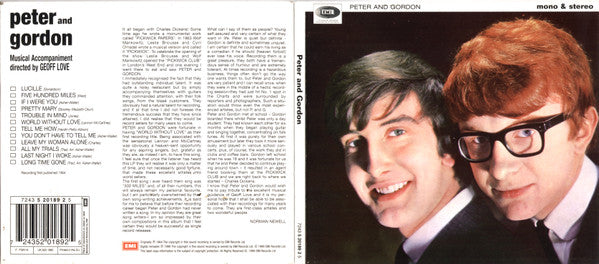 Peter & Gordon : Peter And Gordon (CD, Album, Mono, RM, Dig)