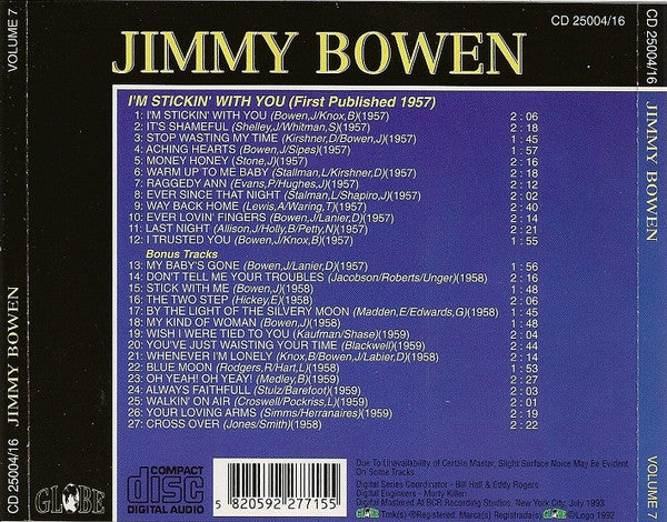 Jimmy Bowen : Jimmy Bowen (CD, Comp)