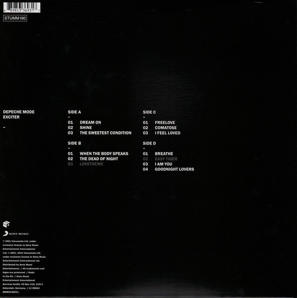 Depeche Mode : Exciter (2xLP, Album, RE)