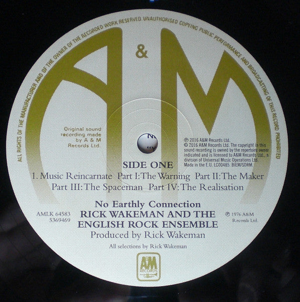 Rick Wakeman And The English Rock Ensemble : No Earthly Connection (LP, Album, RP)