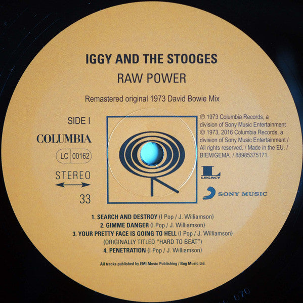 The Stooges : Raw Power (LP, Album, RE, RM, RP, 180 + LP, Album, RE, RM, RP)