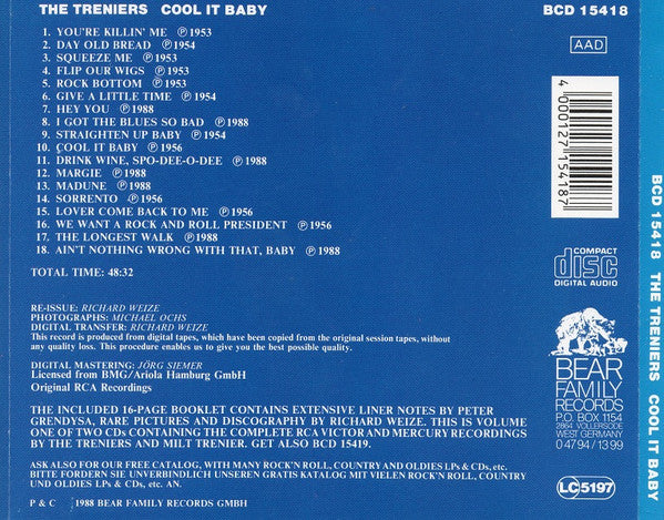 The Treniers : Cool It Baby (CD, Comp)
