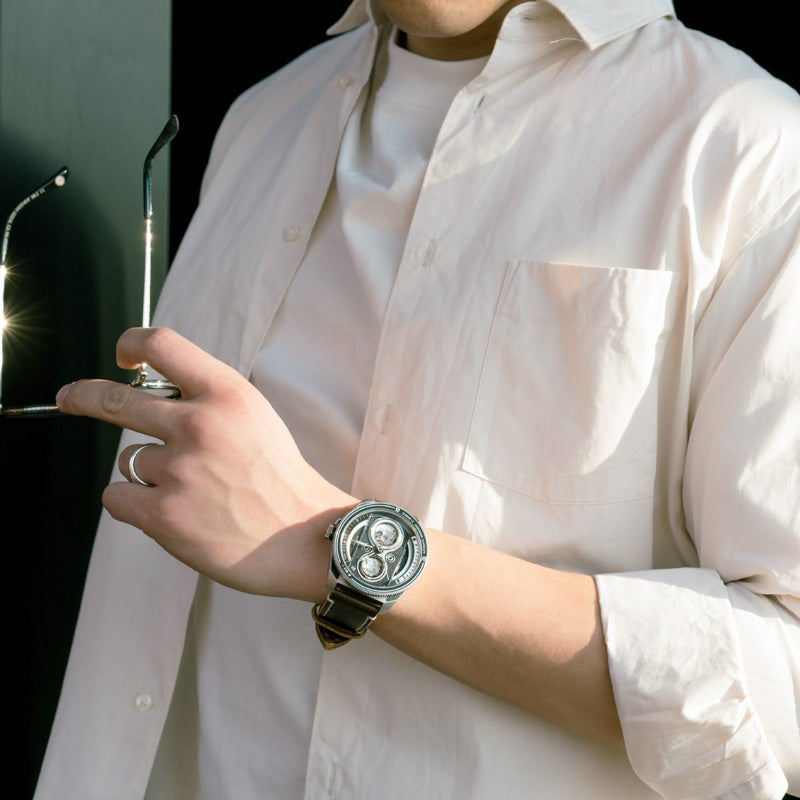 Automatic Twin Lens Watch - Modern Silver | TACS - Wake Concept Store