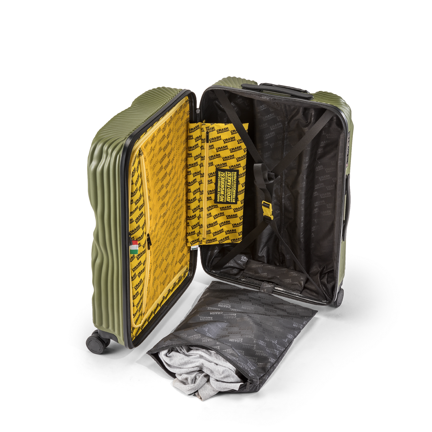 Stripe, Medium 4 Wheels Suitcase | Crash Baggage - Wake Concept Store