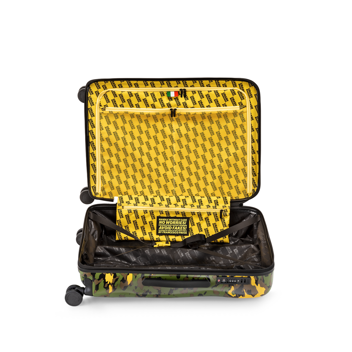 Icon, Camo Medium 4 Wheels Suitcase | Crash Baggage - Wake Concept Store