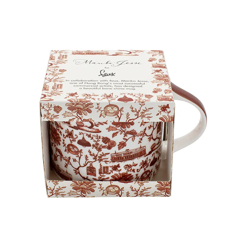 Hong Kong Willow Festive Mug, Red And Gold by Faux | Young Soy - Wake Concept Store