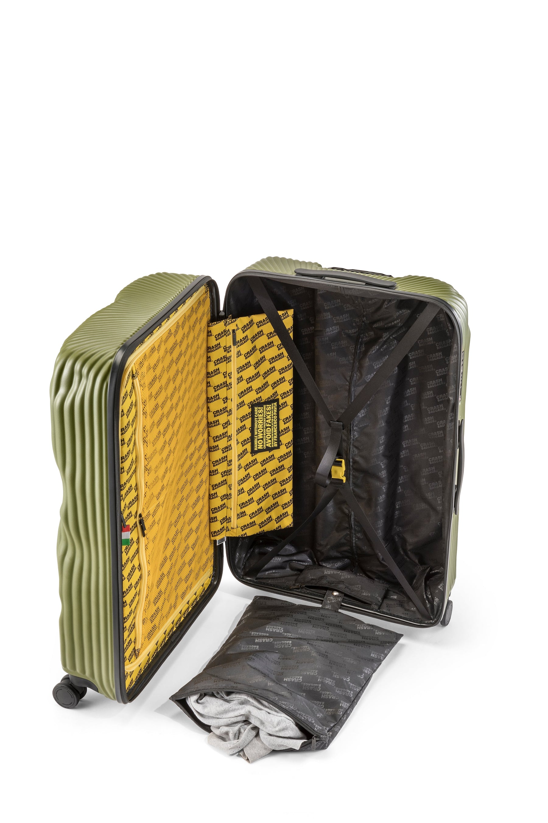 Stripe, Large 4 Wheels Suitcase | Crash Baggage - Wake Concept Store