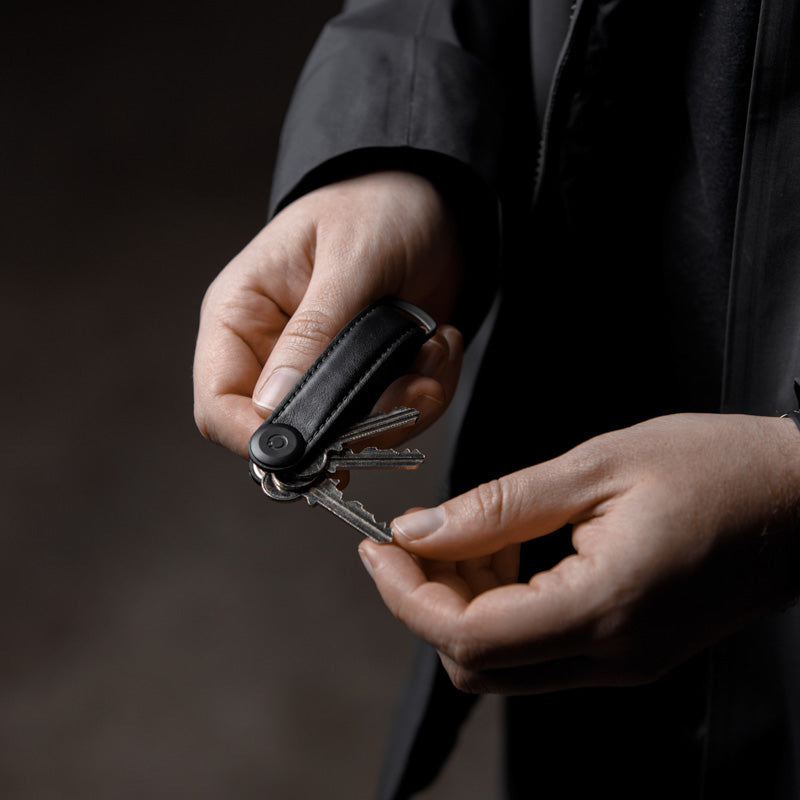 Key Organiser Leather, Black/Black | Orbitkey - Wake Concept Store