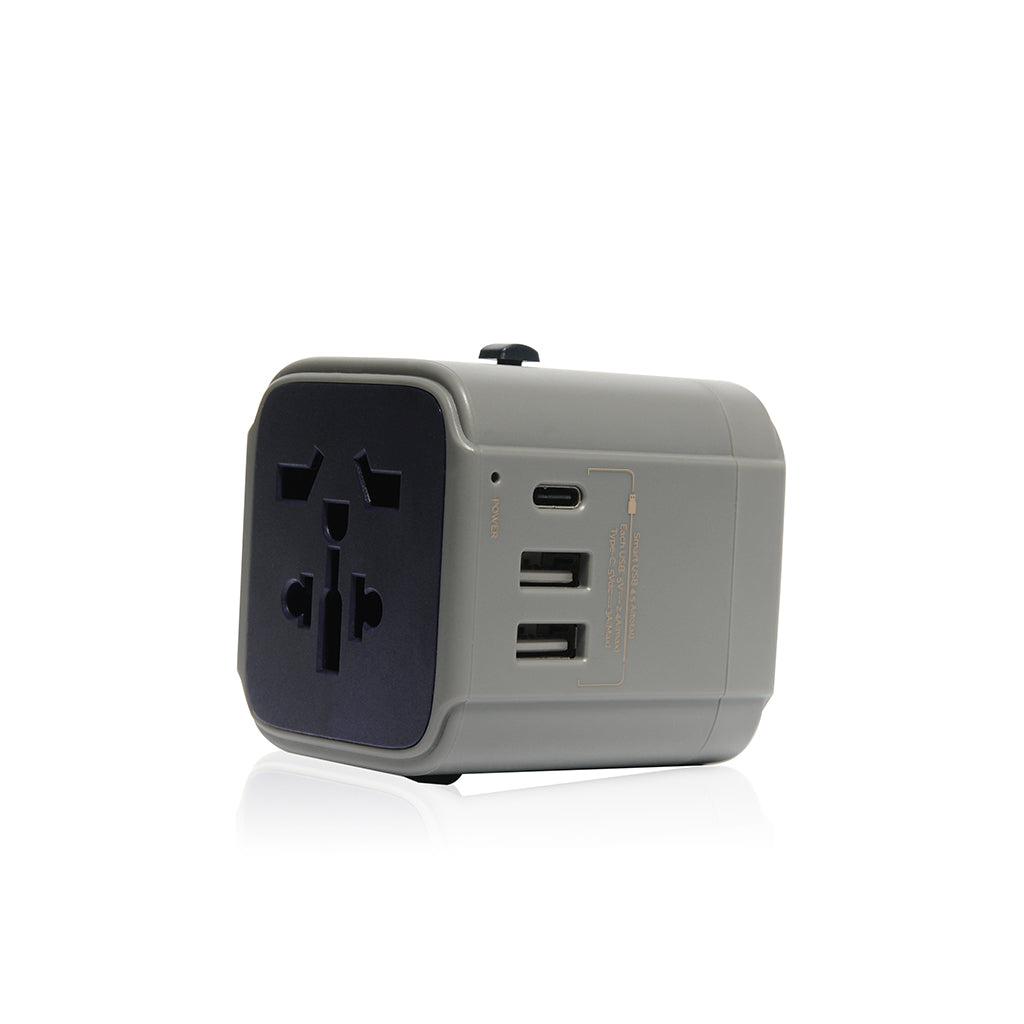 Bon Voyage Travel Adaptor with 4.5A Dual USB and USB-C connector | Monocozzi - Wake Concept Store