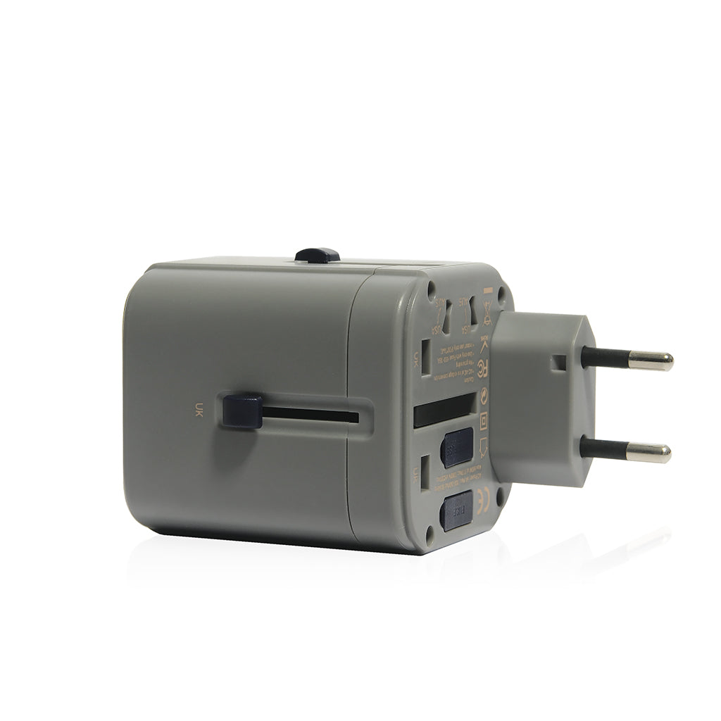 Bon Voyage Travel Adaptor with 4.5A Dual USB and USB-C connector | Monocozzi - Wake Concept Store