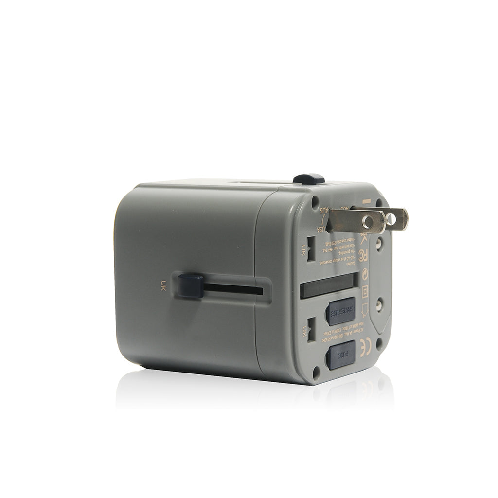 Bon Voyage Travel Adaptor with 4.5A Dual USB and USB-C connector | Monocozzi - Wake Concept Store