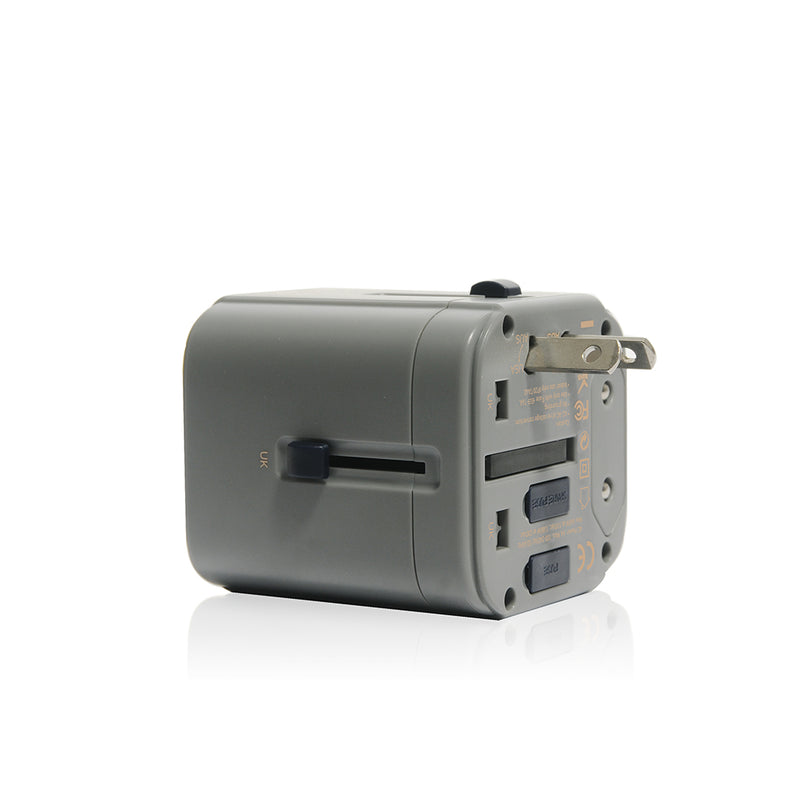Bon Voyage Travel Adaptor with 4.5A Dual USB and USB-C connector | Monocozzi - Wake Concept Store