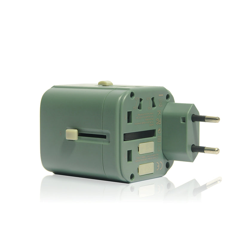 Bon Voyage Travel Adaptor with 4.5A Dual USB and USB-C connector | Monocozzi - Wake Concept Store
