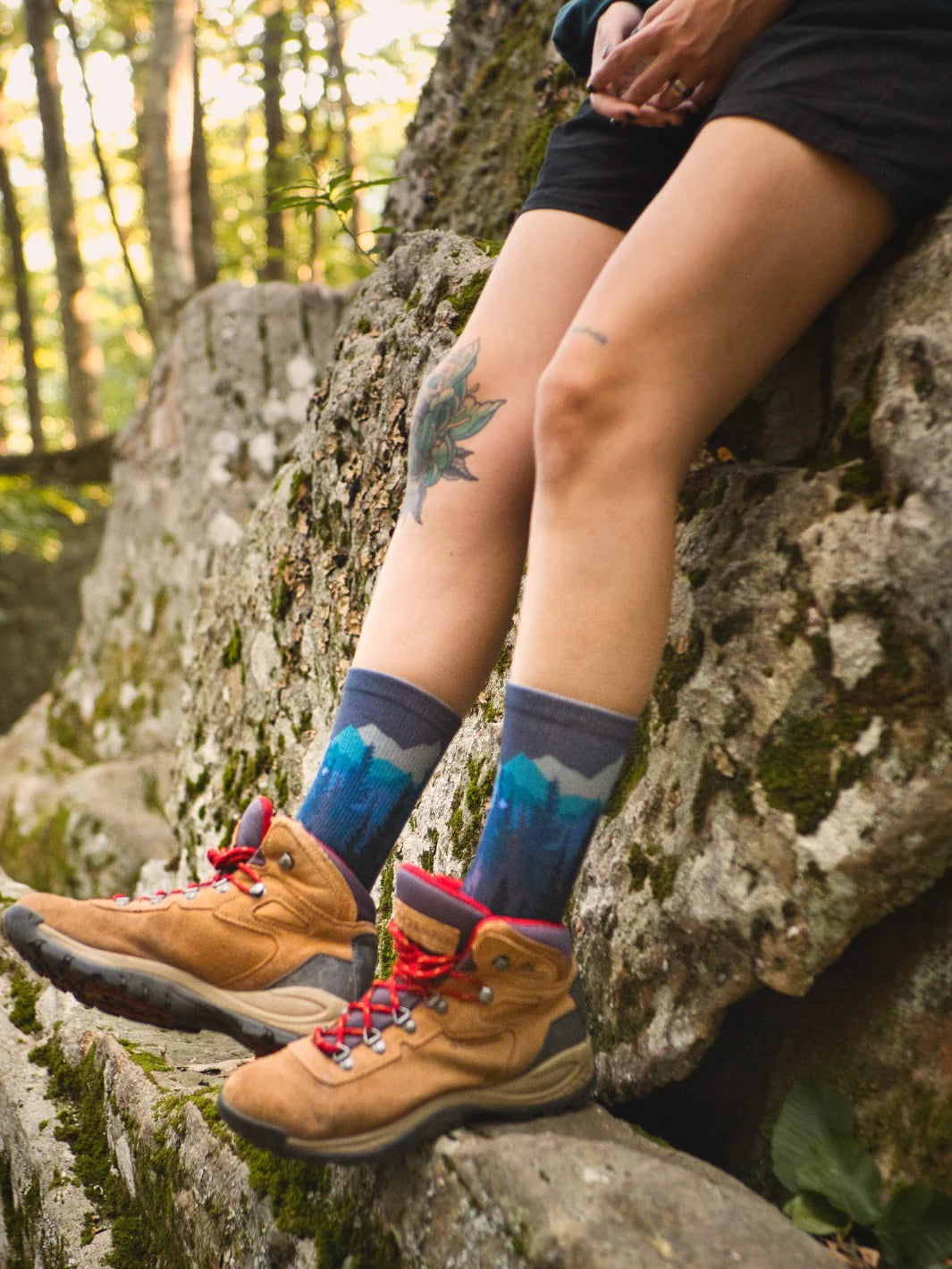 Forest-Purple Eco-Cafe Socks | Aprime - Wake Concept Store