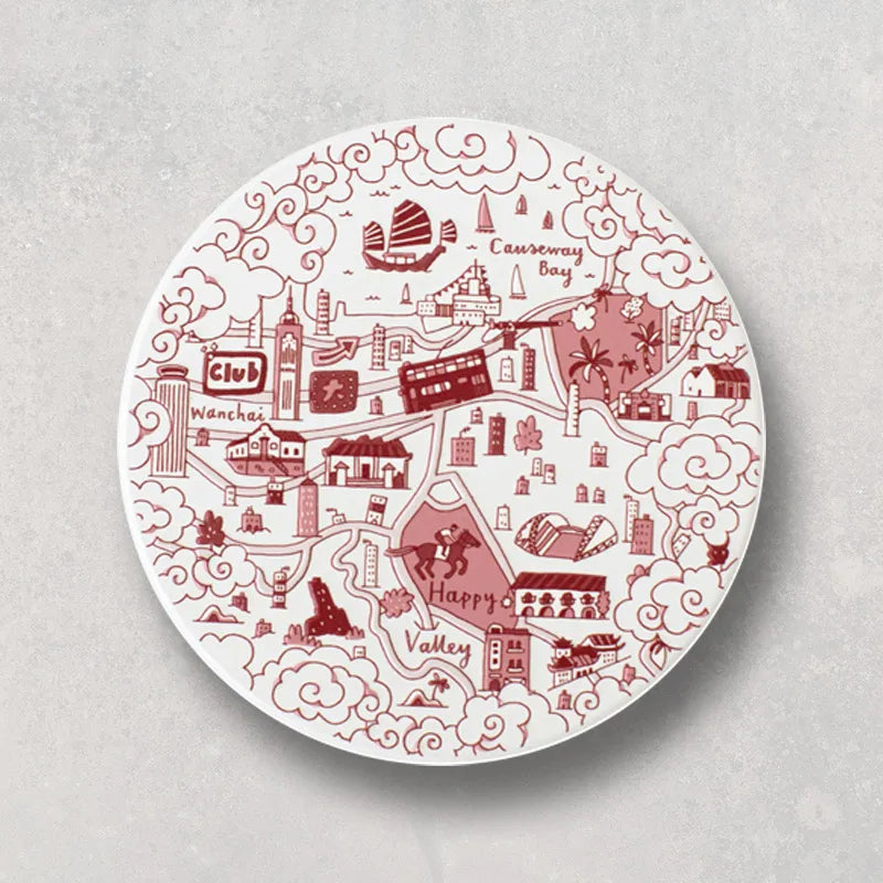 Hong Kong Willow Coasters - Set Of 4, Red by Faux | Young Soy - Wake Concept Store