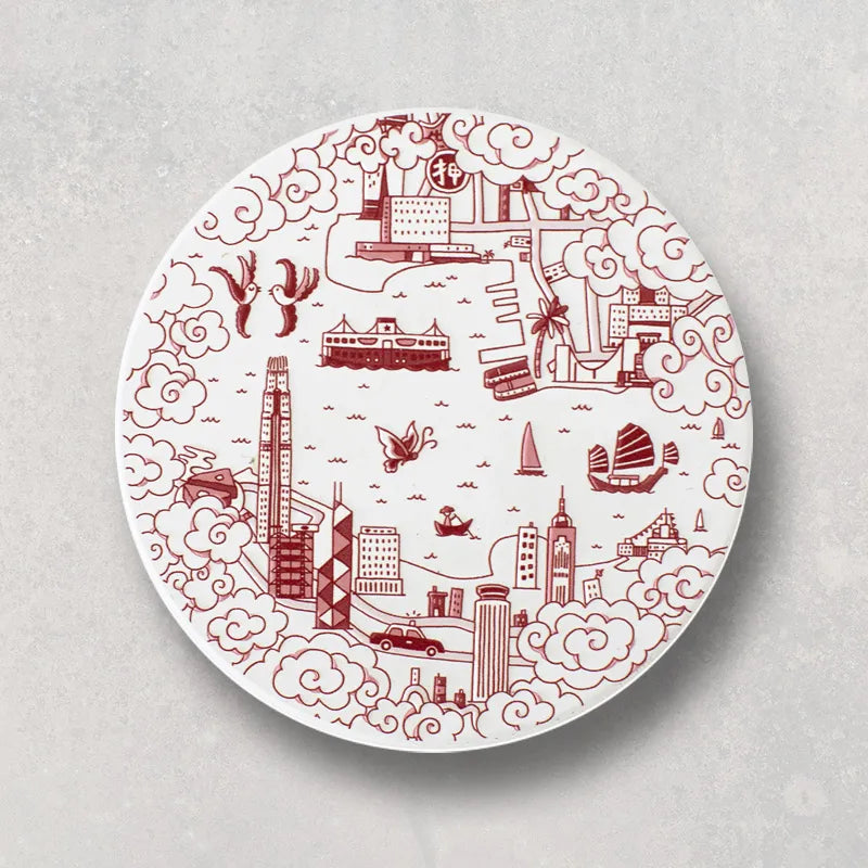 Hong Kong Willow Coasters - Set Of 4, Red by Faux | Young Soy - Wake Concept Store