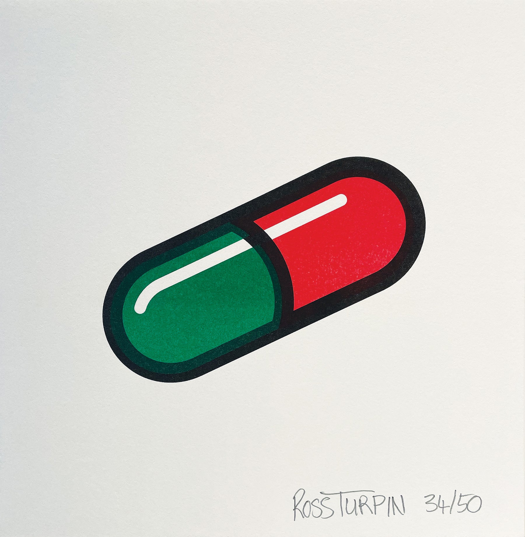 Risograph Pill Print by Ross Turpin (Single Cap) | Young Soy - Wake Concept Store