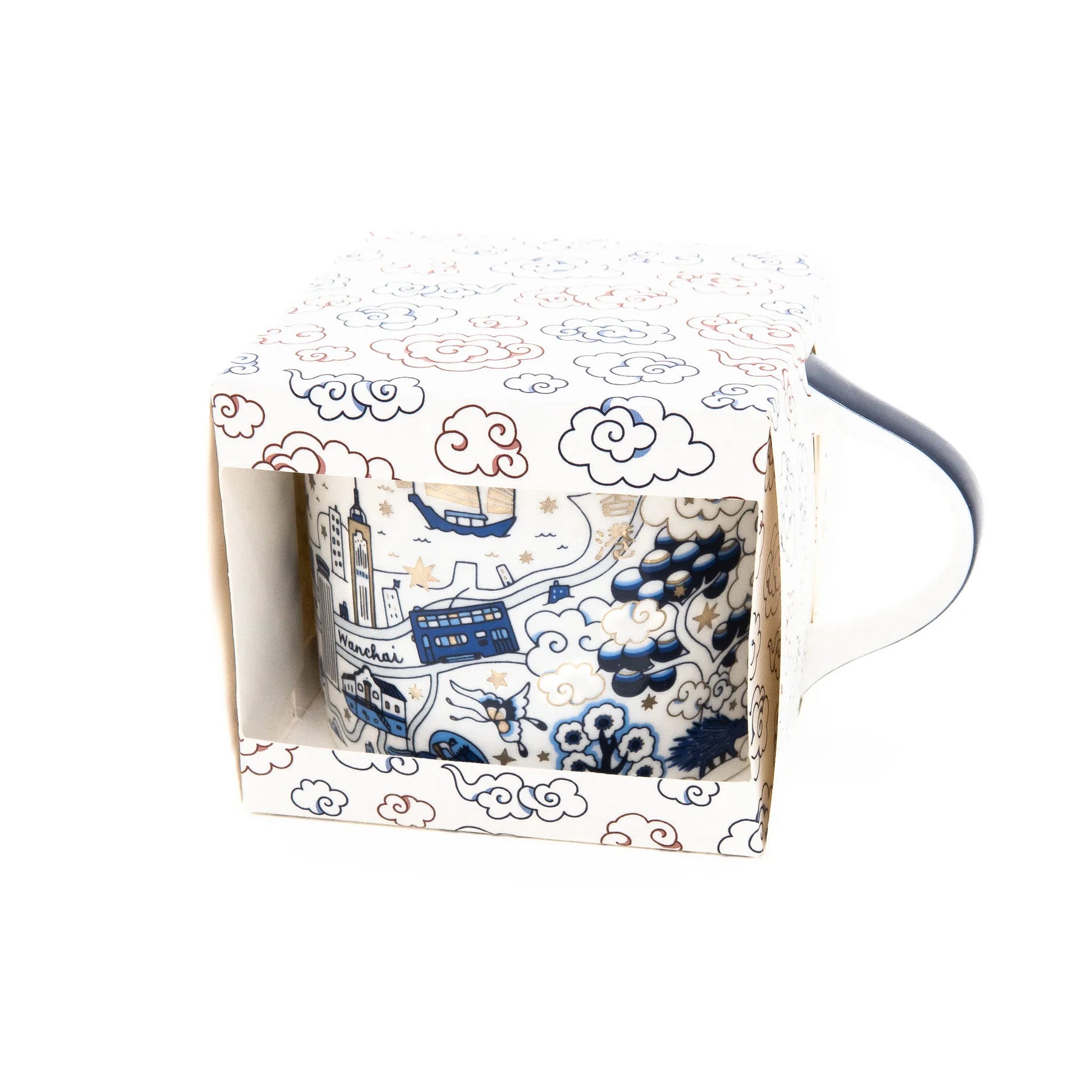 Hong Kong Willow Festive Mug, Blue And Silver by Faux | Young Soy - Wake Concept Store