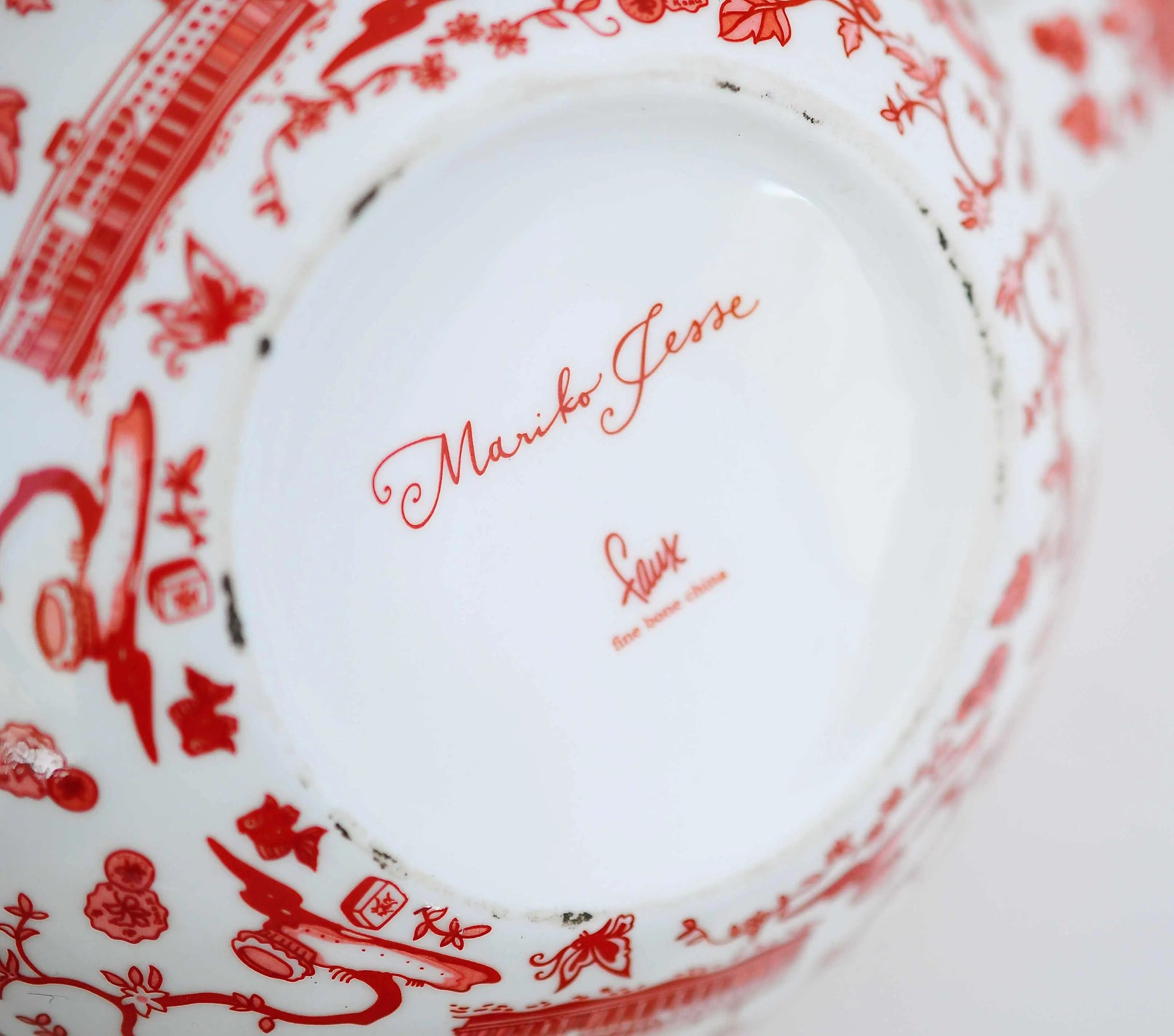 Hong Kong Toile Teapot, Red by Faux | Young Soy - Wake Concept Store