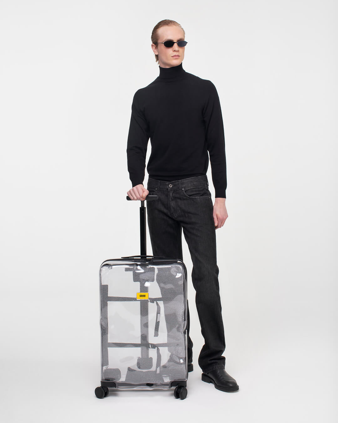 Share, Clear Medium 4 Wheels Suitcase | Crash Baggage - Wake Concept Store