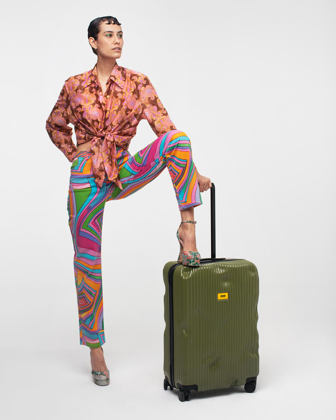 Stripe, Medium 4 Wheels Suitcase | Crash Baggage - Wake Concept Store