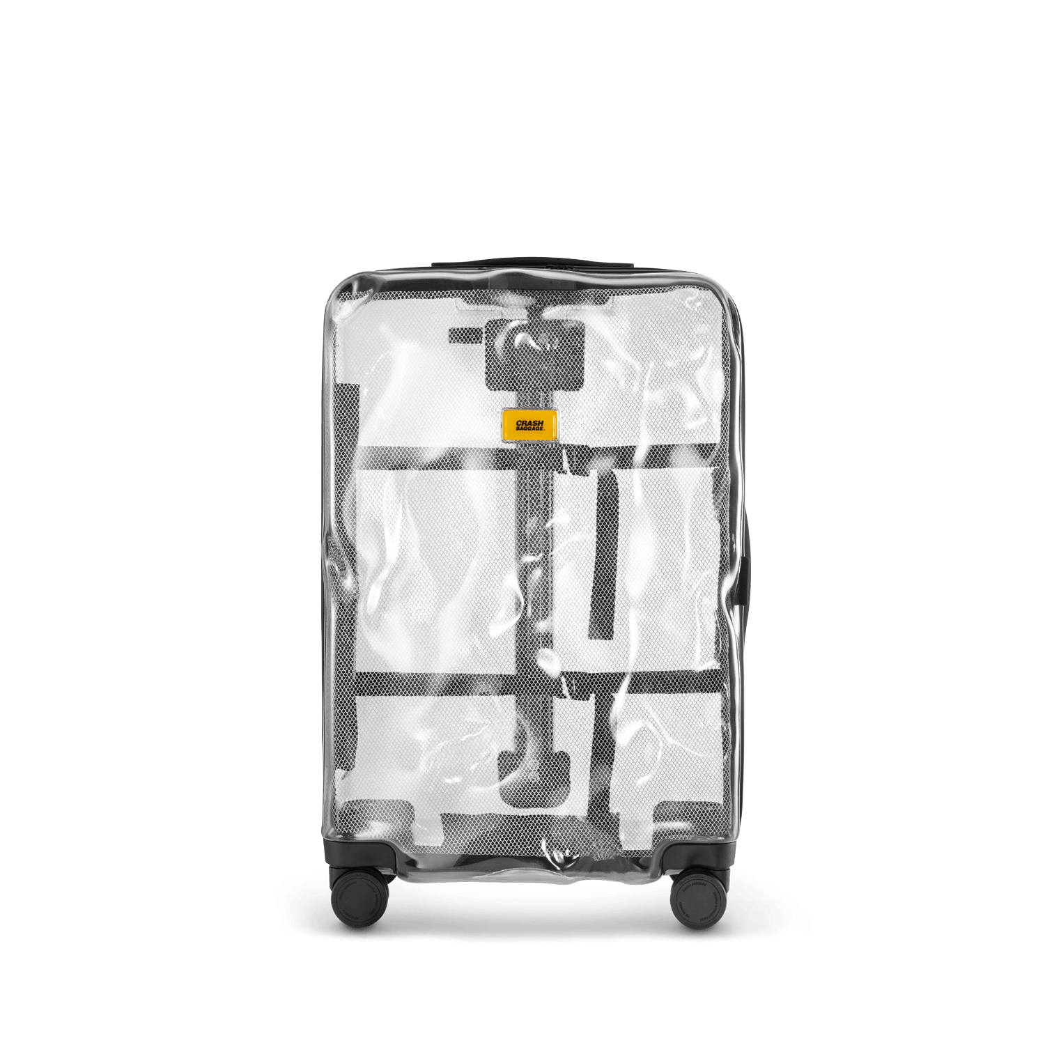 Share, Clear Medium 4 Wheels Suitcase | Crash Baggage - Wake Concept Store