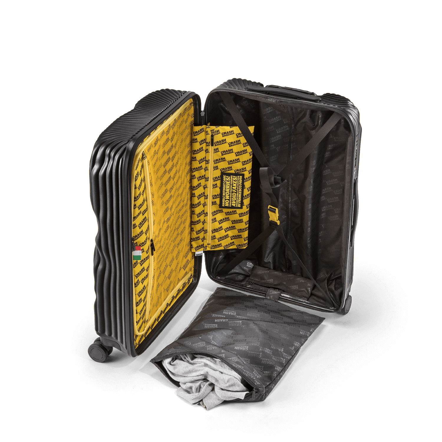 Stripe, Medium 4 Wheels Suitcase | Crash Baggage - Wake Concept Store