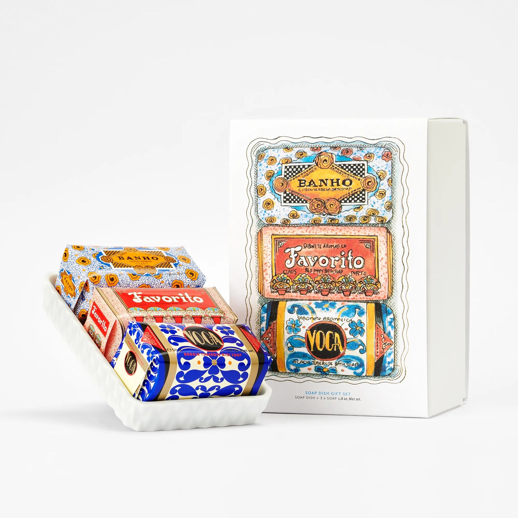 Gift Set Soap Dish & Mini Soaps | Claus Porto - Wake Concept Store