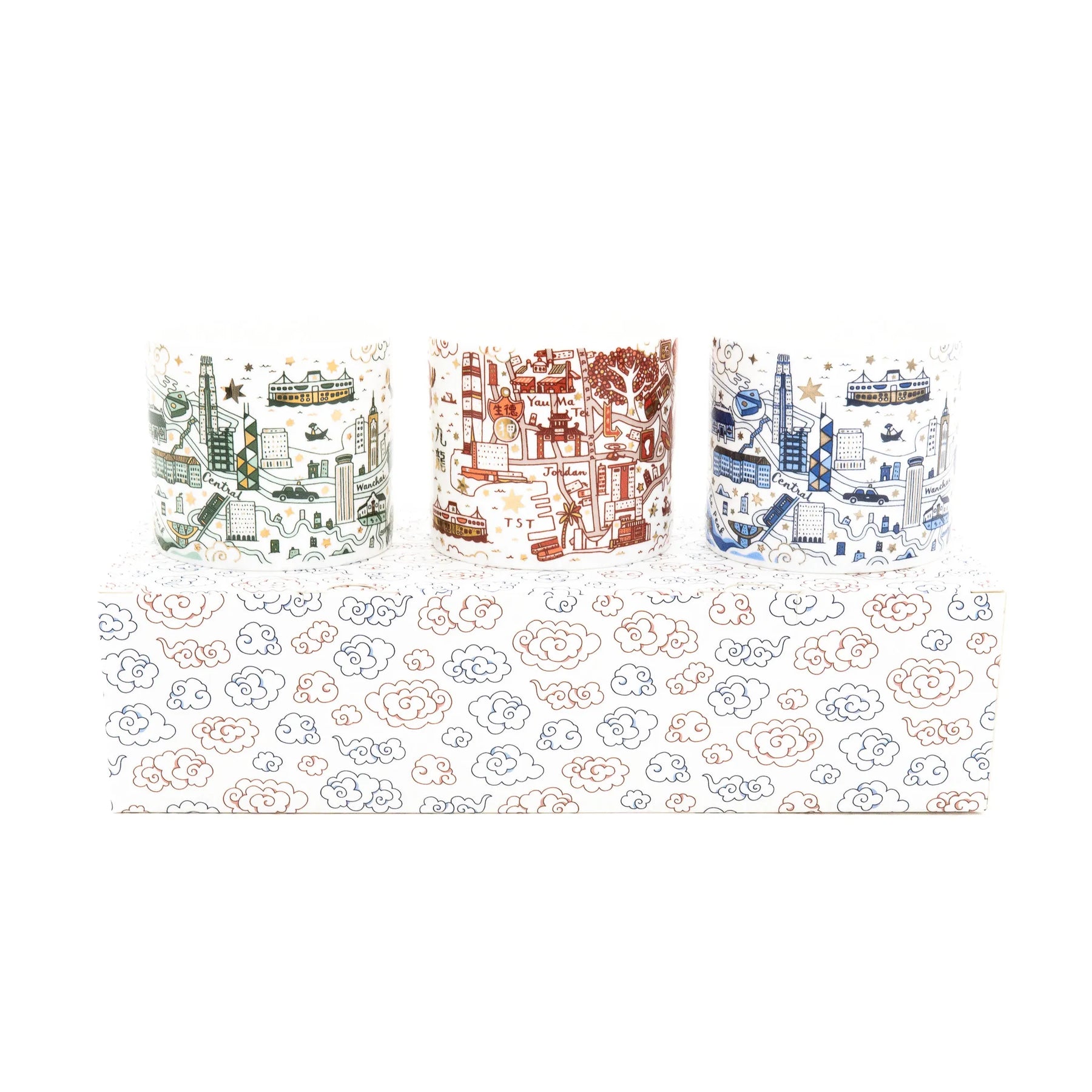 Hong Kong Willow Festive Mugs, Set Of 3 by Faux | Young Soy - Wake Concept Store