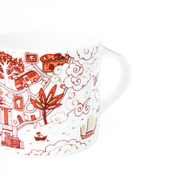 Hong Kong Willow Festive Mug, Red And Gold by Faux | Young Soy - Wake Concept Store