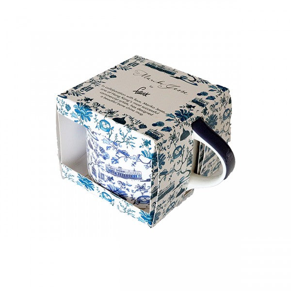 Hong Kong Toile Mug, Blue by Faux | Young Soy - Wake Concept Store