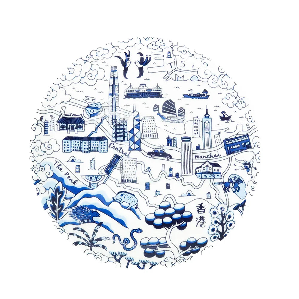 Hong Kong Willow Cup & Saucer Set, Blue by Faux | Young Soy - Wake Concept Store