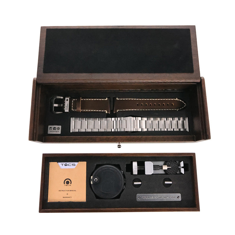 Automatic Twin Lens Watch - Modern Silver Box Set | TACS - Wake Concept Store