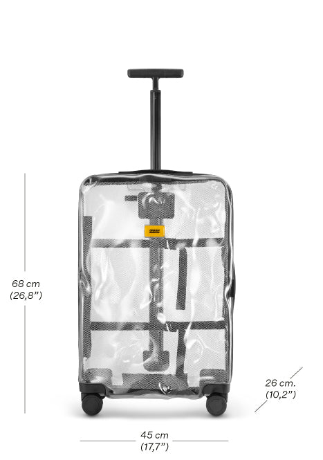 Share, Clear Medium 4 Wheels Suitcase | Crash Baggage - Wake Concept Store