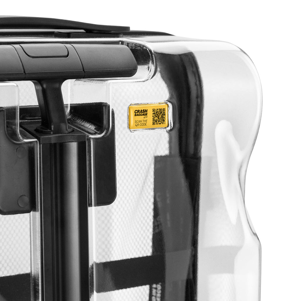 Share, Clear Medium 4 Wheels Suitcase | Crash Baggage - Wake Concept Store