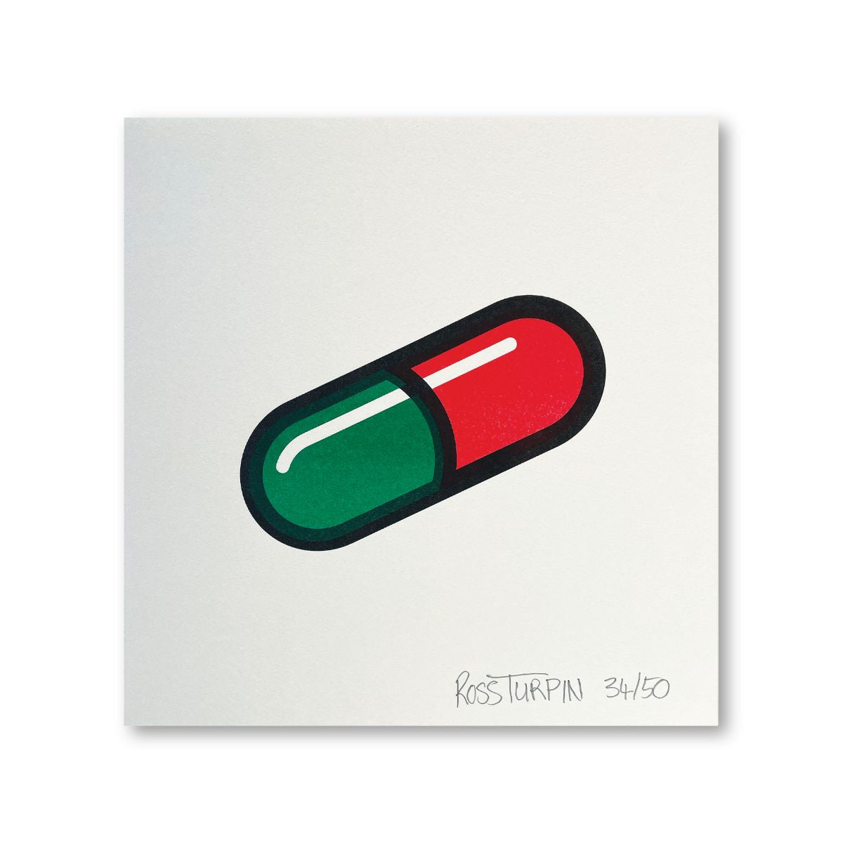 Risograph Pill Print by Ross Turpin (Single Cap) | Young Soy - Wake Concept Store