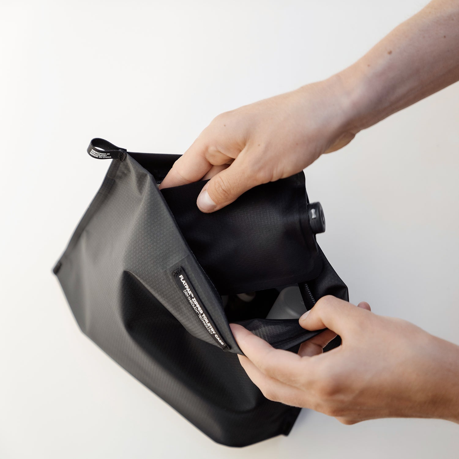 FlatPak™ Zipper Toiletry Case, Black