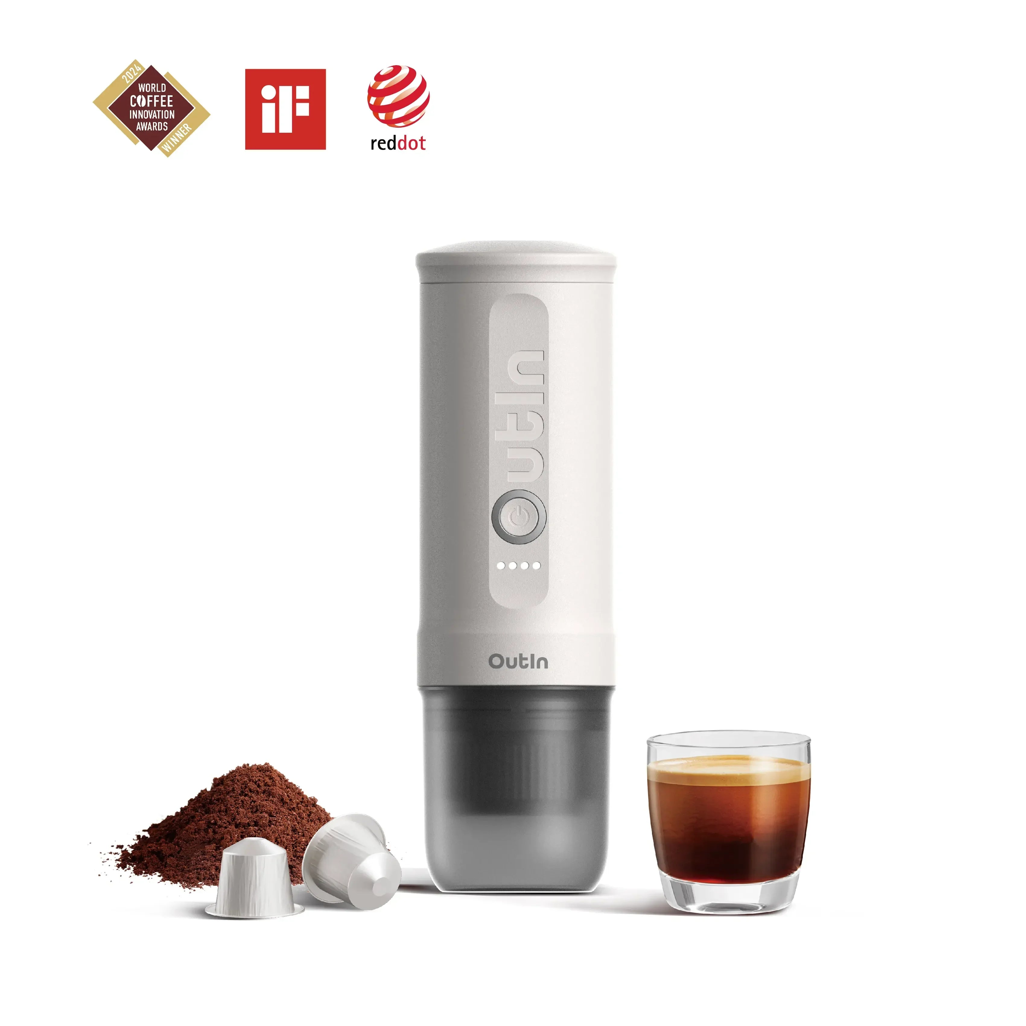 Nano Portable Espresso Machine, Pearl White