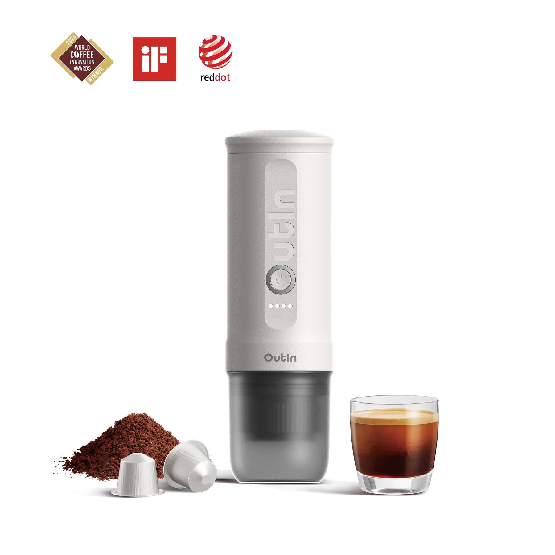 Nano Portable Espresso Machine, Pearl White