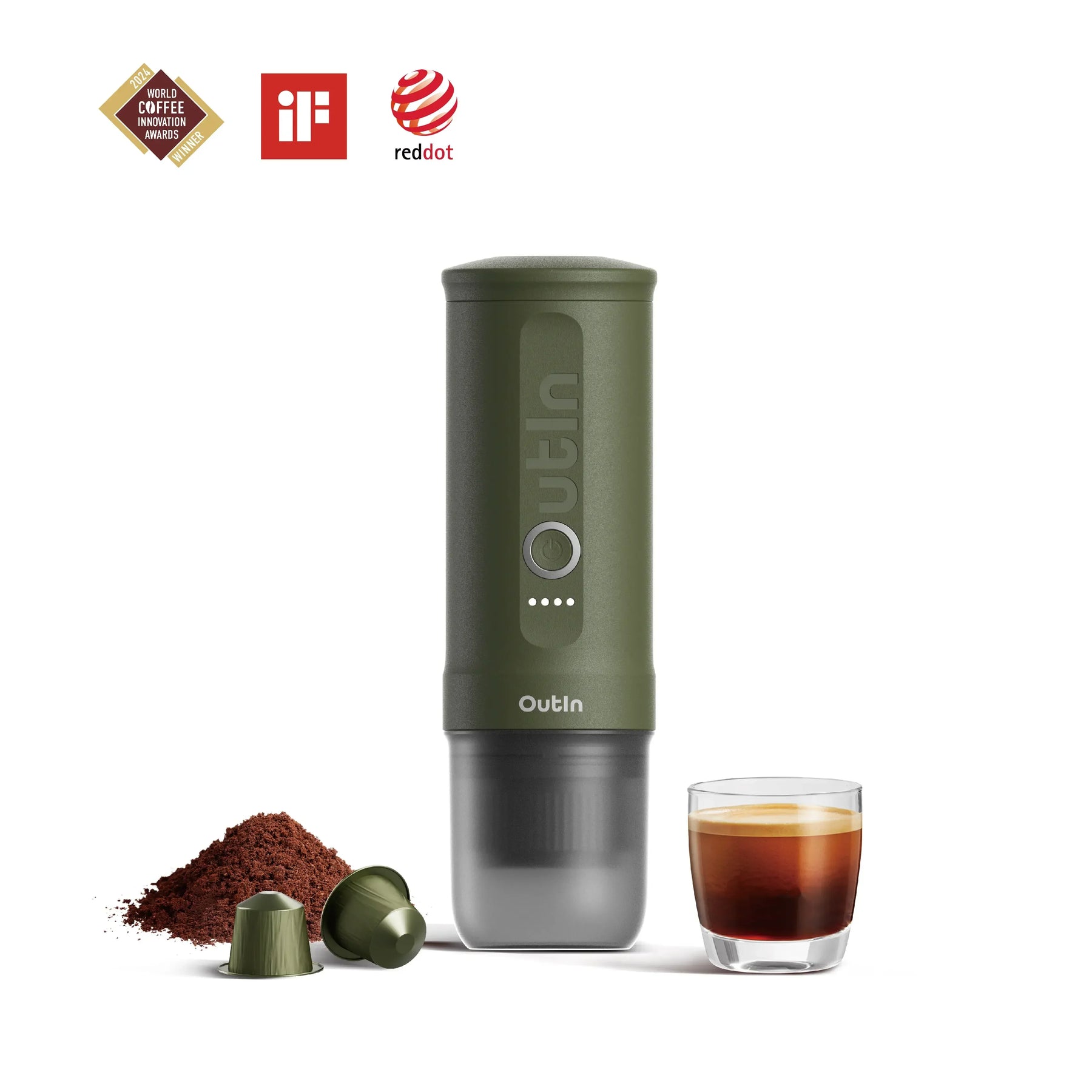 Nano Portable Espresso Machine, Forest Green