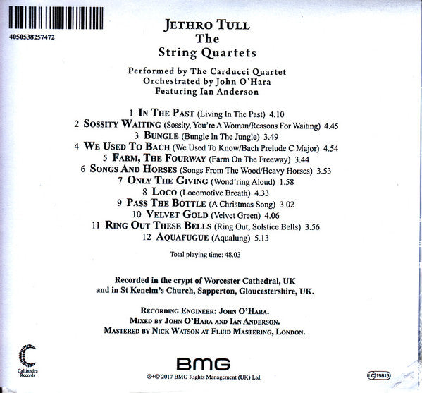 Jethro Tull : The String Quartets (CD, Album, Dig)