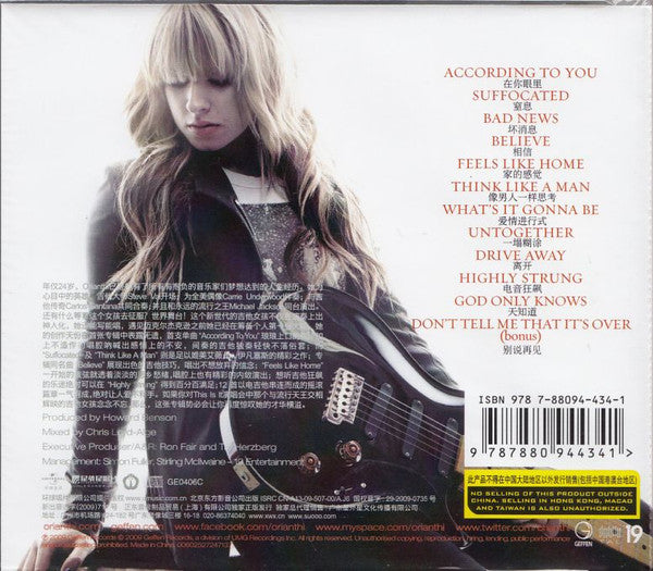 Orianthi : Believe (CD, Album)