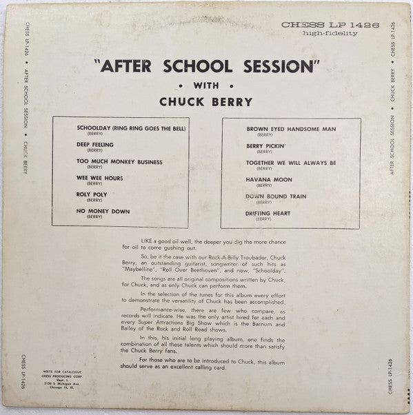 Chuck Berry : After School Session (LP, Mono, RP, Dar)