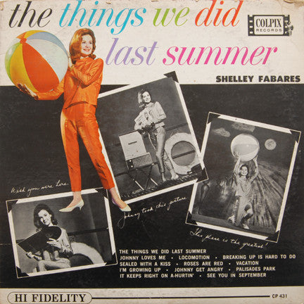 Shelley Fabares : The Things We Did Last Summer (LP, Mono)