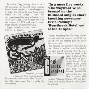 Gogi Grant : The Wayward Wind - The Best Of Gogi Grant (CD, Album, Comp, Mono)
