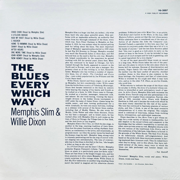 Memphis Slim and Willie Dixon : The Blues Every Which Way (LP, Album, RE)
