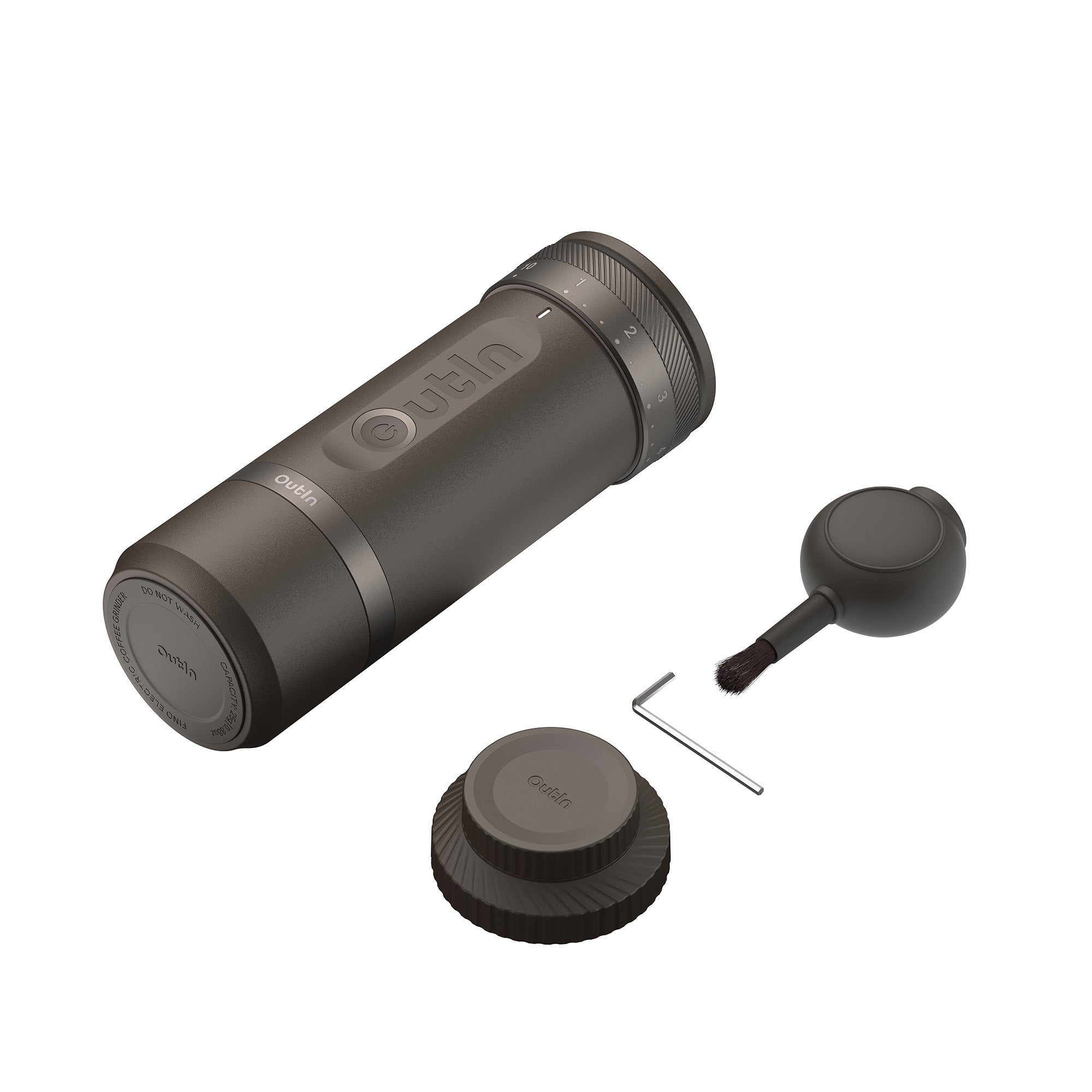 Fino Portable Electric Coffee Grinder, Tundra Brown