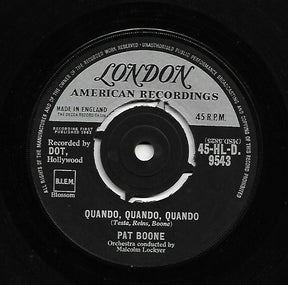 Pat Boone : Quando, Quando, Quando (7", Single)