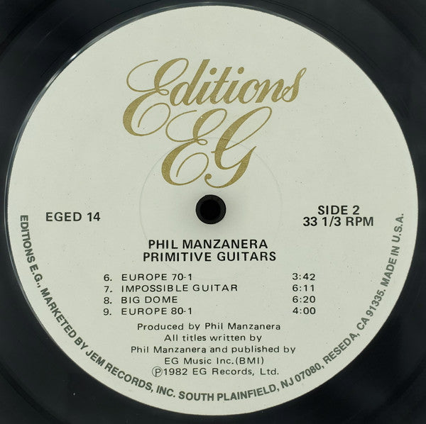 Phil Manzanera : Primitive Guitars (LP, Album)