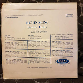 Buddy Holly : Reminiscing  (7", EP)